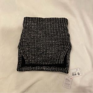 Lululemon Women's Textured Fleece Knit Neck Warmer Black/Grey/White/Black